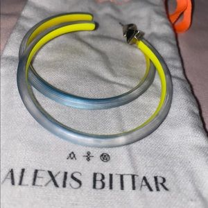 ALEXIS BITTAR lucite neon hoops